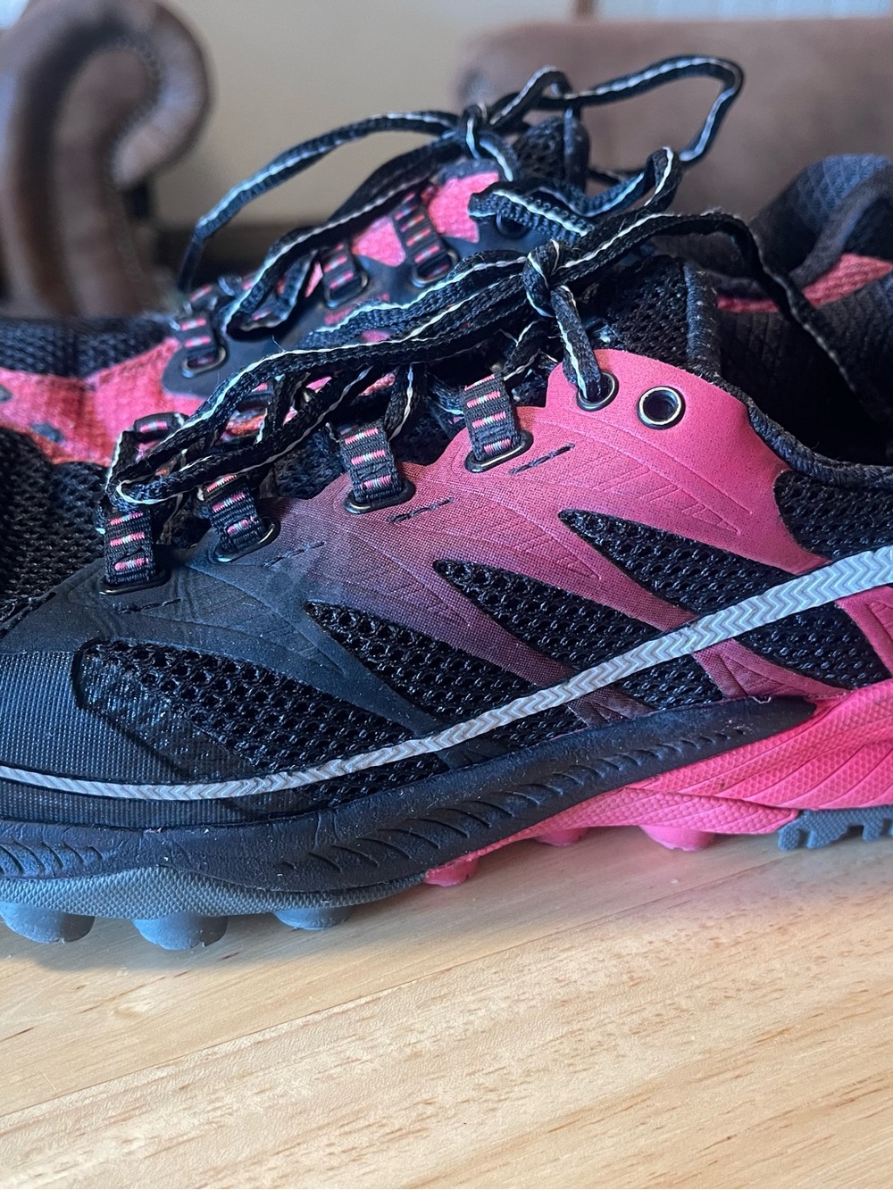 Merrell 8 Women's Trail Running Sneakers Black/red Mesh Low Top J03962